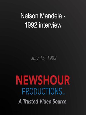 cover image of Nelson Mandela--1992 interview